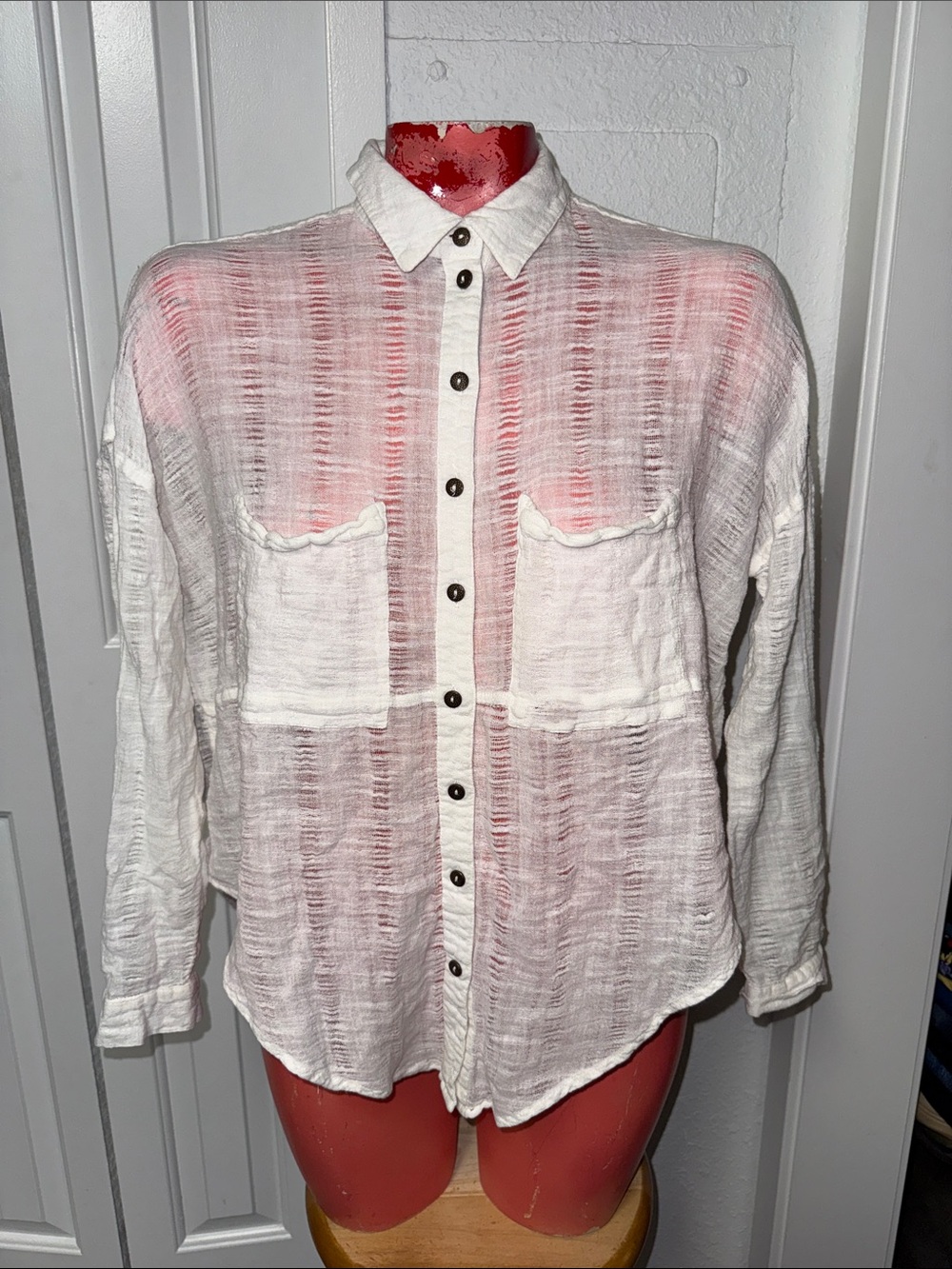 Free People open back top shirt blouse